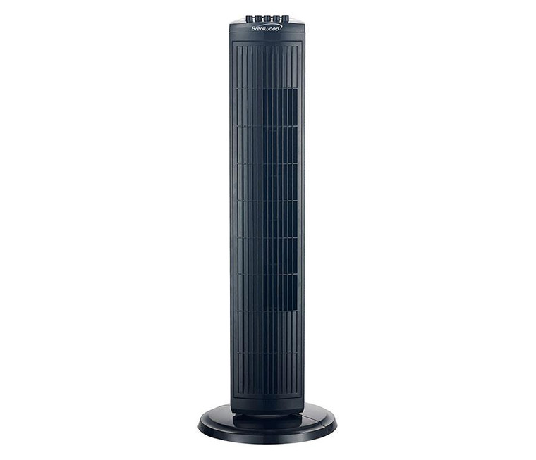 Brentwood Kool Zone Oscillating Tower Fan, 3-Speed, 30-Inch, Black - 812330022535