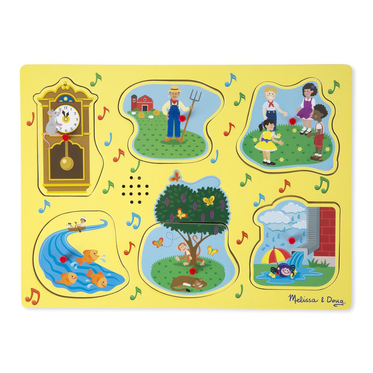 Melissa & Doug Sing-Along Nursery Rhymes Sound Puzzle - 000772007351