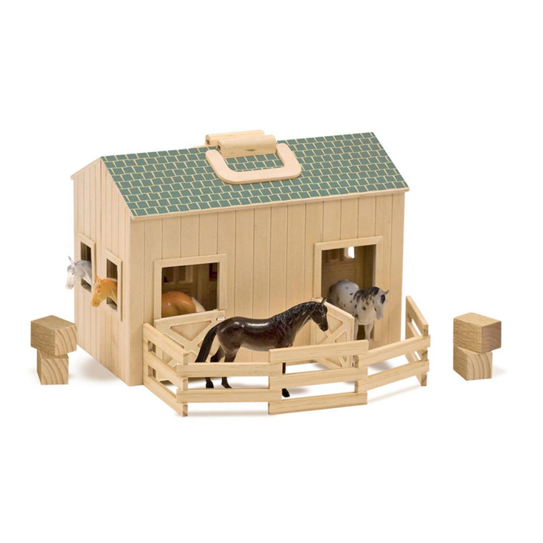 Melissa & Doug Fold & Go Stable - 000772137041