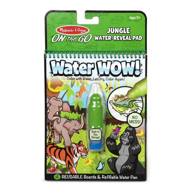 Melissa & Doug Water Wow! Jungle Water Reveal Pad - Travel Activity - 000772301763