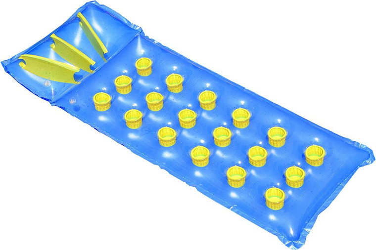 International Leisure Swimline Blue/Yellow Inflatable Single Matress - 723815090355