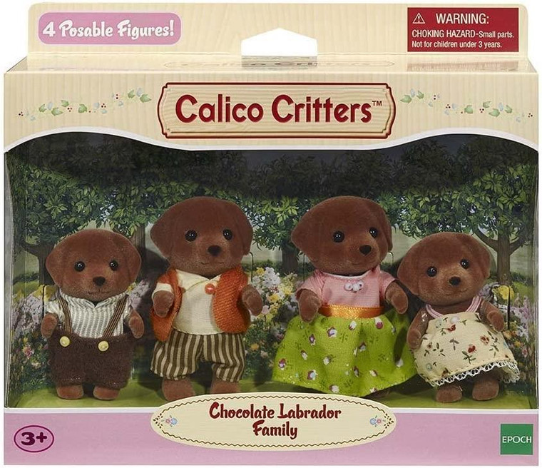 Epoch Everlasting Calico Critters Chocolate Lab Family - 020373214545