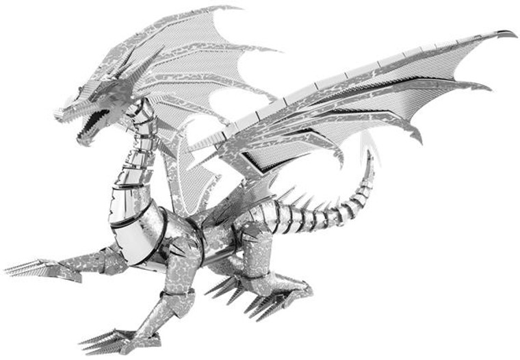 Fascinations Metal Earth Iconx Silver Dragon - 032309013238