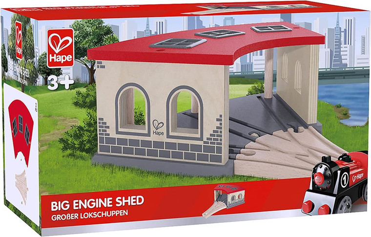 Hape International Big Engine Shed - 6943478014923