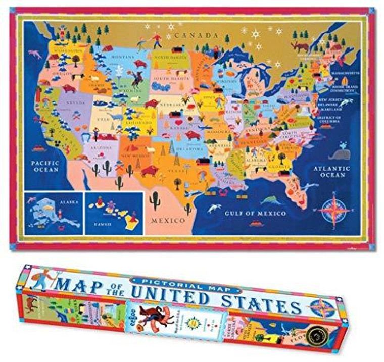 Eeboo Map of the United States - 689196111006