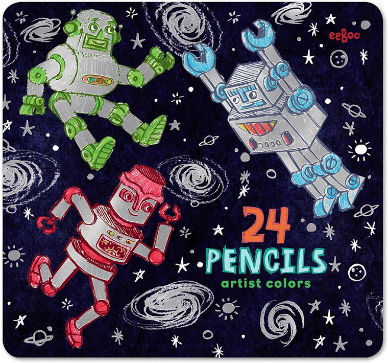 Eeboo Robot Color Pencils - 689196401558
