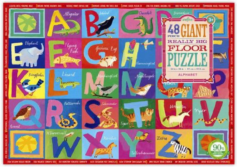 Eeboo Alphabet Giant Floor Puzzle 48pc - 689196507588