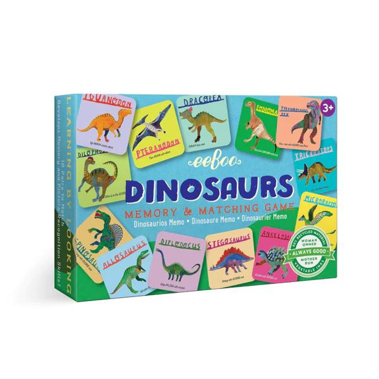 Eeboo Dinosaurs Memory & Matching Game - 689196507625