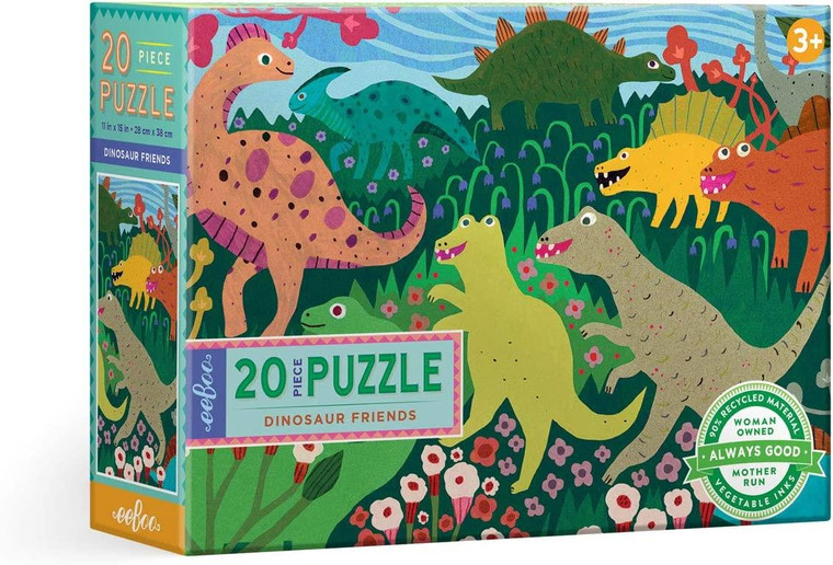 Eeboo Dinosaur Friends 20pc Puzzle - 689196511448