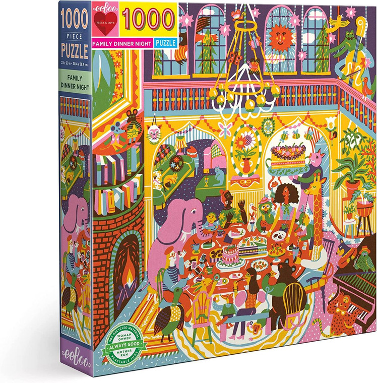 Eeboo Family Dinner Night 1000pc Puzzle - 689196511608