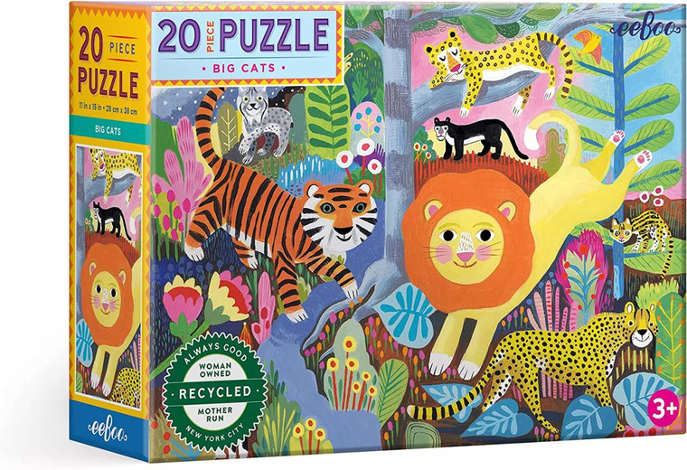 Eeboo Big Cats 20 Pc Puzzle - 689196511783