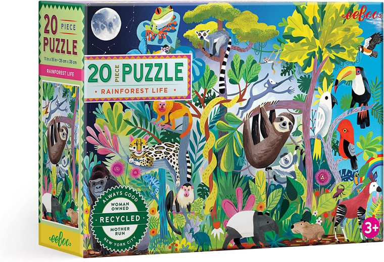 Eeboo Rainforest Life 20pc Puzzle - 689196512339