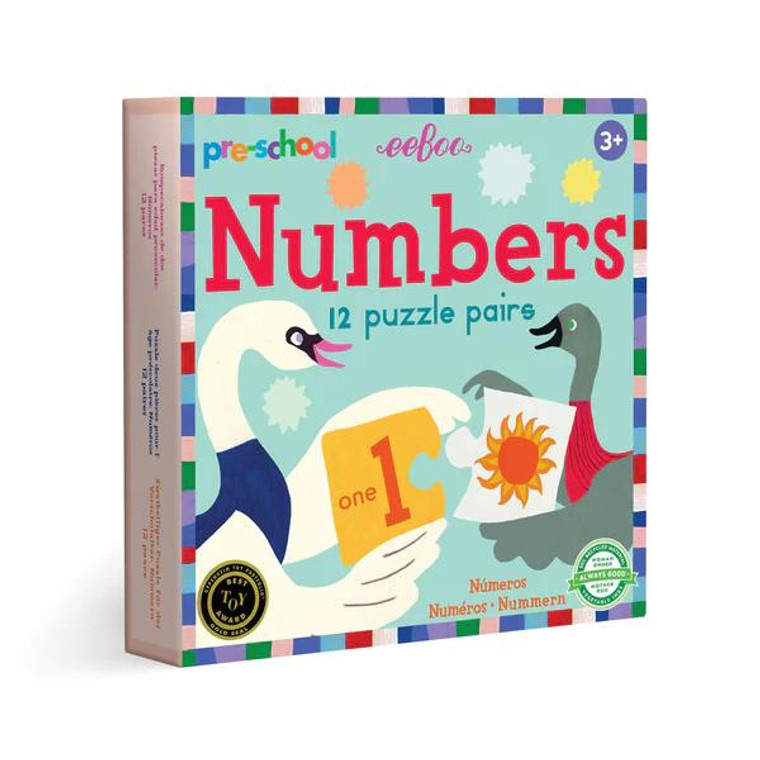 Eeboo Preschool Numbers Puzzle Pairs - 689196508851