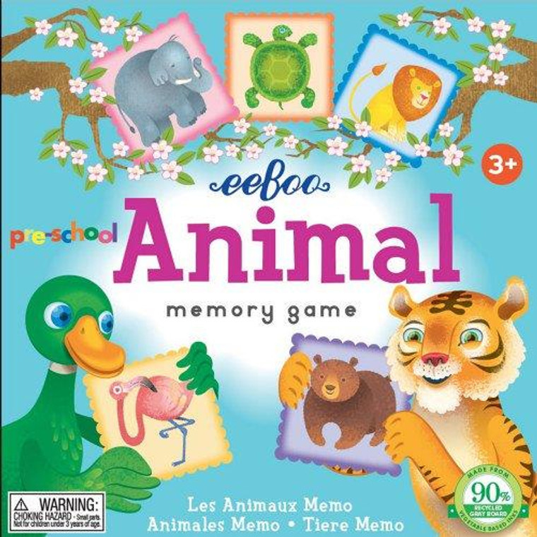 Eeboo Preschool Animal Memory Game - 689196781124