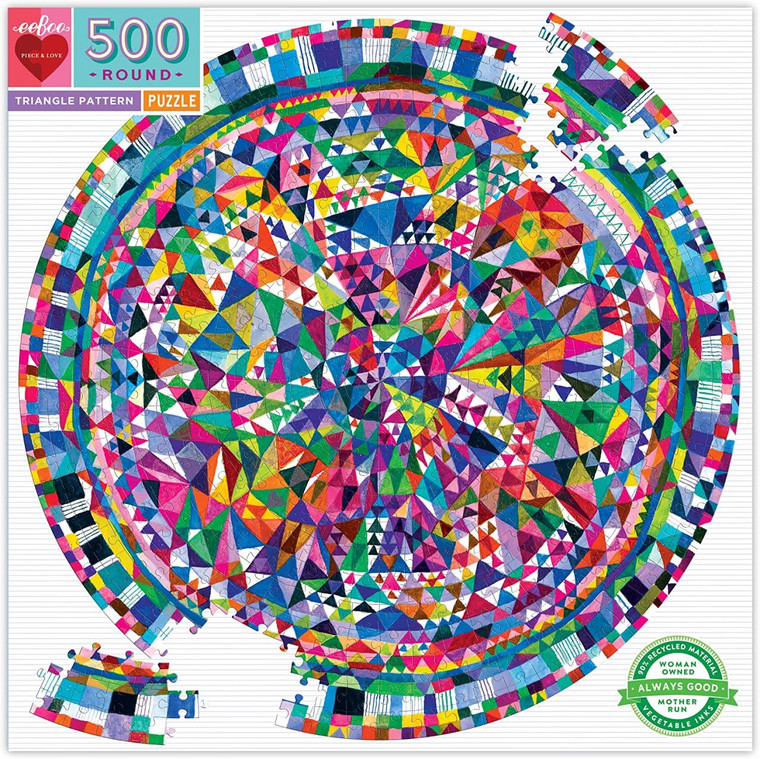 Eeboo Triangle Pattern 500 Pc Puzzle - 689196510786