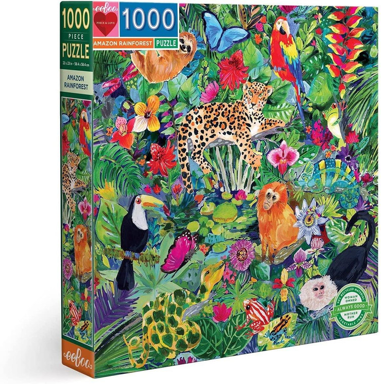 Eeboo Rainforest 1000 Pc Puzzle - 689196510502