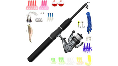 FISHING ROD Combo by Zebco Ready Tackle Spin-cast Reel Includes Tackle  BRAND NEW