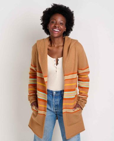 Toad & Co. Merino Heartfelt Hoodie - Tabac Stripe - Yeager's