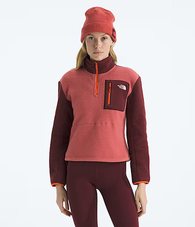 The North Face Women's Yumiori ¼-Zip - Mars Dust/Sumac/Solar Flare