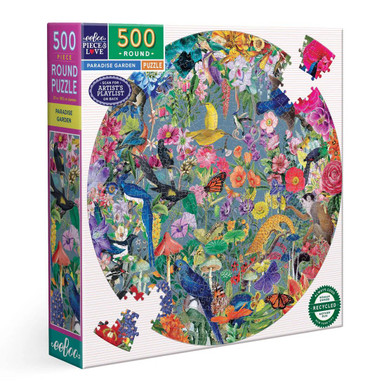 Eeboo Paradise Garden 500 Round Puzzle - Yeager's Sporting Goods