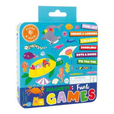 Floss & Rock Gioco Magnetico Da Viaggio In Latta - Enchanted Fun & Games (4 Giochi In 1) - 2