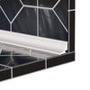 illustration of extruded aluminum hardware cove molding CV63 in clear anodize finish