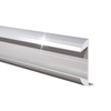 Bright dip anodized aluminum rub rail trim with curved face and flange, designed for marine and trailer edge protection.