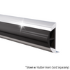 Rub Rail Trim Aluminum Extruded hardware in bright dip anodized finish & Black Rubber Insert