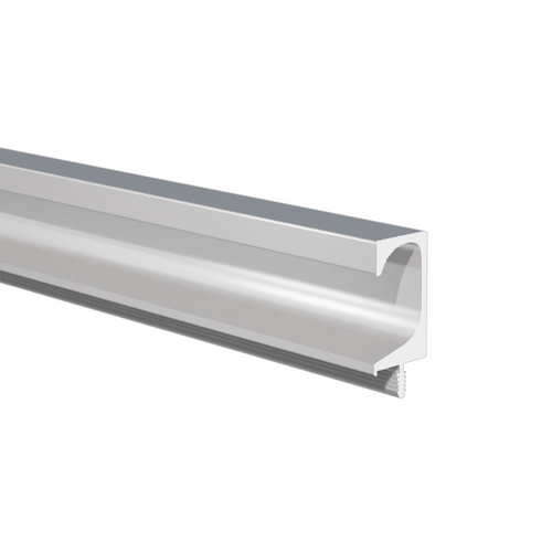 Illustration of Extruded Aluminum Hardware Clear Anodize Finish Kerf Mounted Pull - PKM63