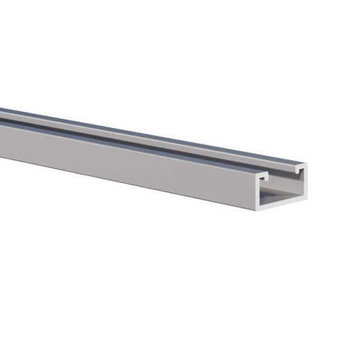 Illustration of Extruded aluminum hardware Mini Strut Channel SC63815407 in clear anodize finish