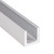 Aluminum Radiused U Channel 3/4" x 3/4" x 1/8" – Fits 1/2" – 1/8" Radius – 6063-T5