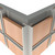 Aluminum Millwork Flanged Outside Corner Trim – 3/16" Reveal – 1" Panel – 6063-T5