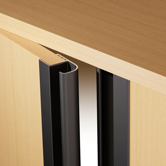 Continuous Mount Pull aluminum pull - installed