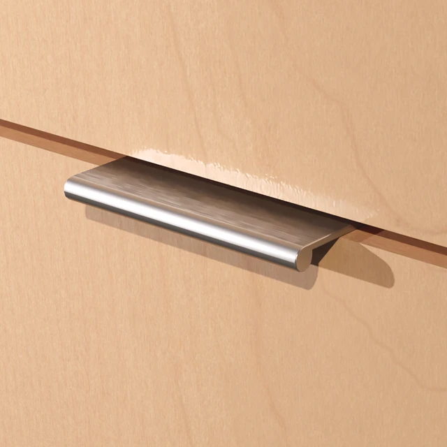 Drawer Pull Tab aluminum pull - installed
