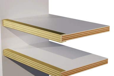 Aluminum Scalloped Shelf Stiffener - installed
