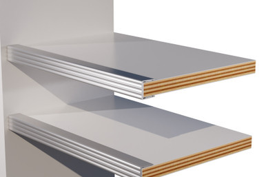 Aluminum Scalloped Shelf Stiffener - installed