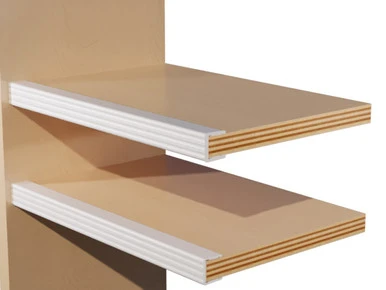 Aluminum Scalloped Shelf Stiffener - installed