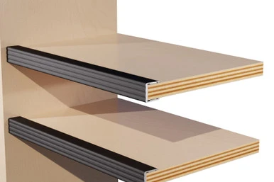 Aluminum Scalloped Shelf Stiffener - installed
