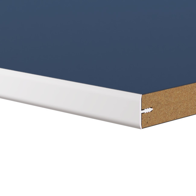 Illustration of Extruded Aluminum Hardware - Smooth Push In Edge Trim ETPS6305000312 in Clear Anodized Finish