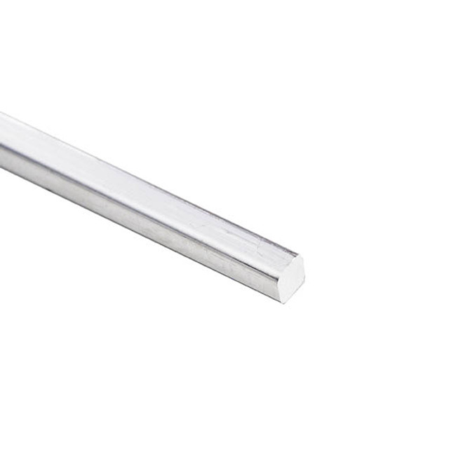 Radiused Square Bar: 1/4" x 1/4" - 1/16" Radius - RFB6302500250-48M