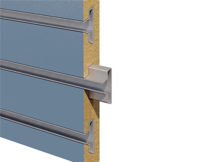 Illustration of Extruded Aluminum Hardware Slatwall Insert - SWA63-96M Mill Finish