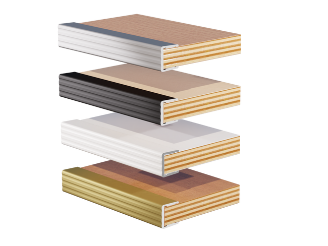 Illustration of Extruded Aluminum Scalloped Shelf Stiffener Options