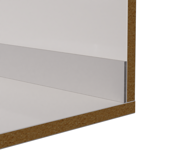 Flat Bar Edge Trim: 1" Width x 1/8" Height x 1/8" Wall Thickness - Covers 1" - 6063-T5 Aluminum