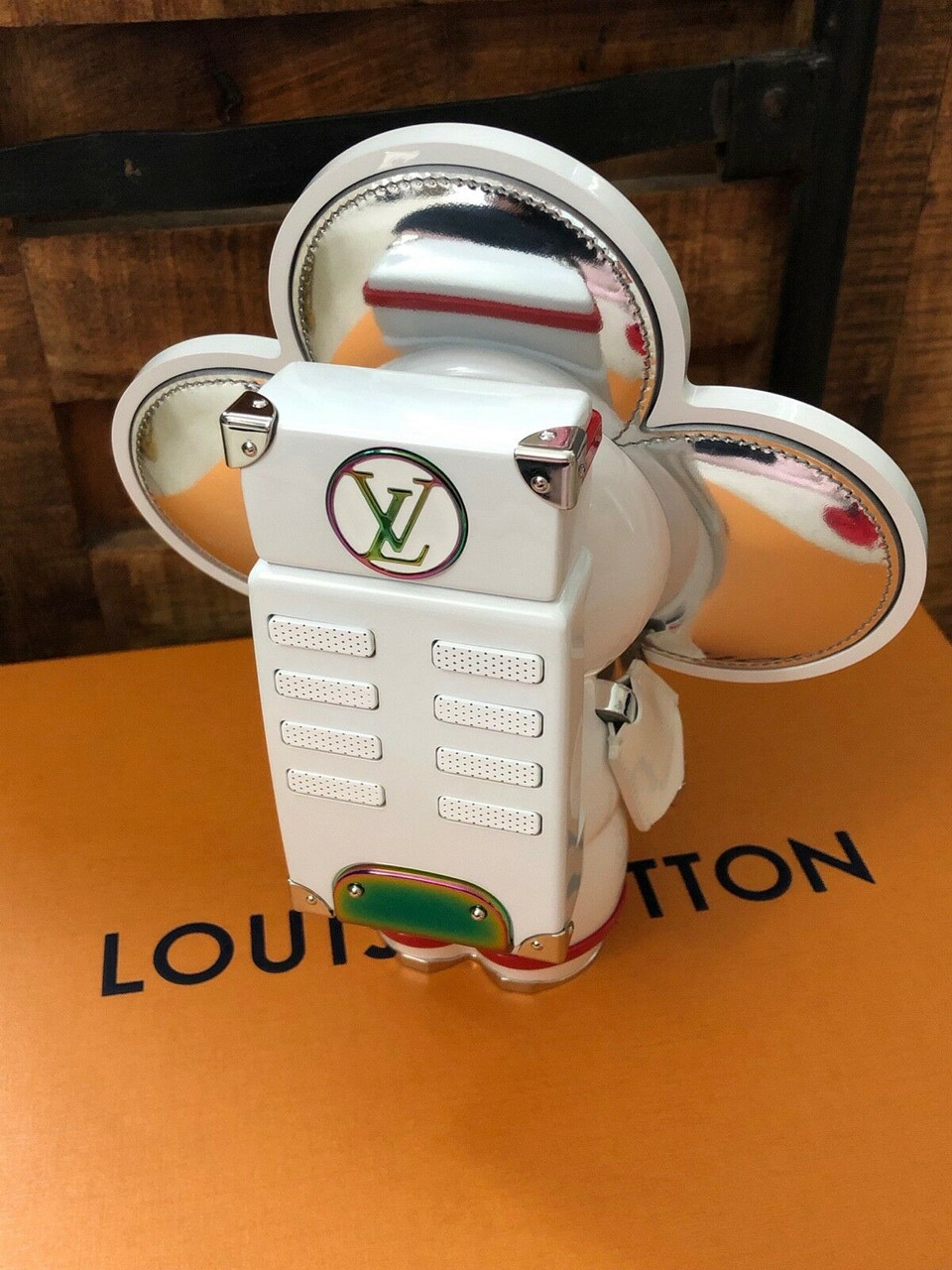 Louis Vuitton VIVIENNE Doll Wood and Titanium Canvas GI0279 Rare Collectible