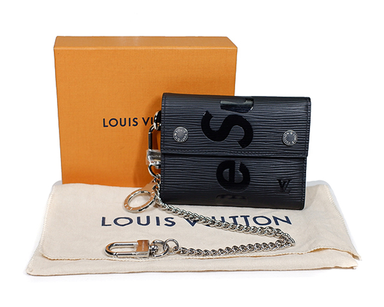 Louis Vuitton x Supreme Chain Wallet EPI Black