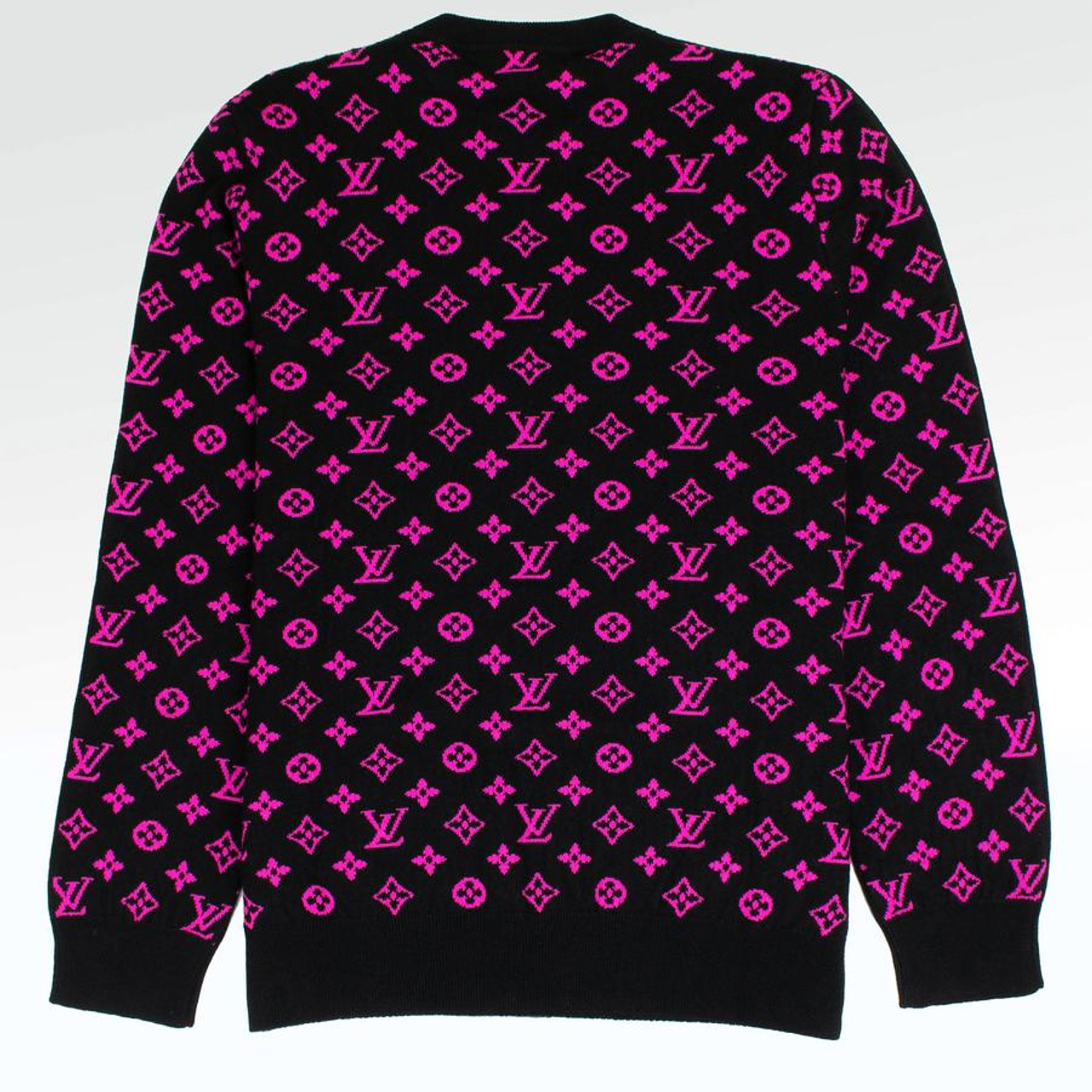 Louis Vuitton Black & Pink-Monogram Split Sweater