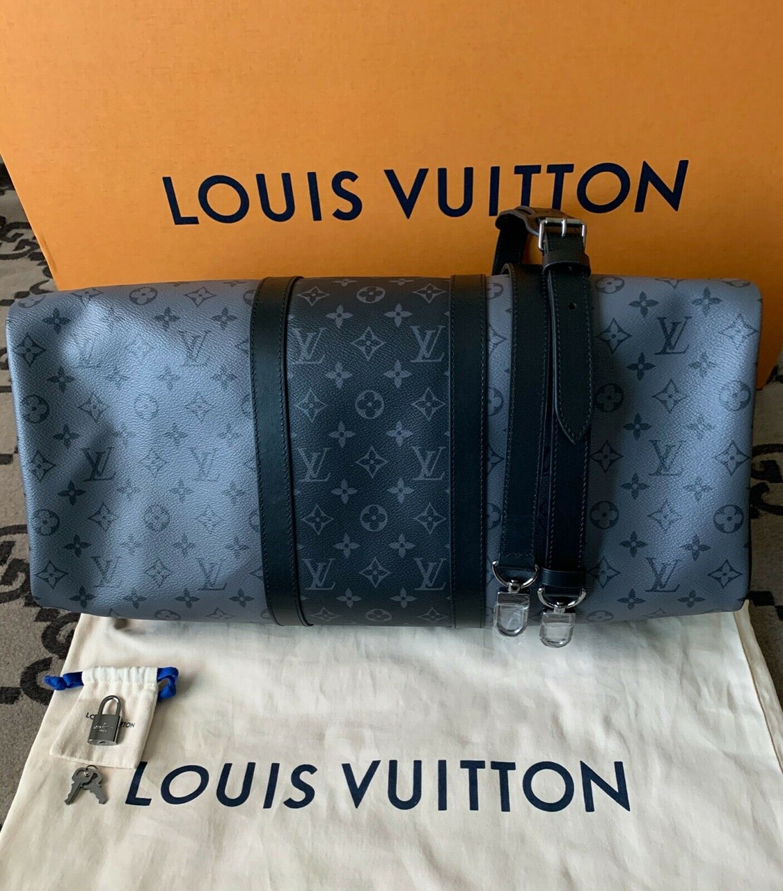 Louis Vuitton® Keepall Bandoulière 50 Monogram Eclipse Reverse