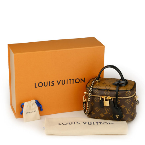 LOUIS VUITTON Vanity PM Case Reverse Monogram Shoulder Bag Nice M45165
