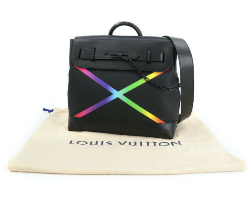 LOUIS VUITTON Taiga Steamer PM Bag M30339 Shoulder Messenger Rainbow Virgil New