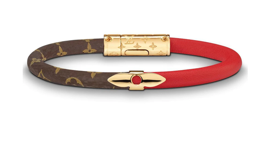 Louis Vuitton Daily Confidential Bracelet MonogramCalfskin BrownRed